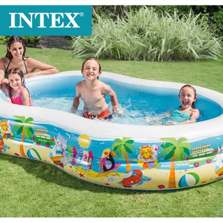 INTEX 56490 8字形充氣游泳池 兒童戲水池 嬰兒遊戲球池 附修補片 迷露森活