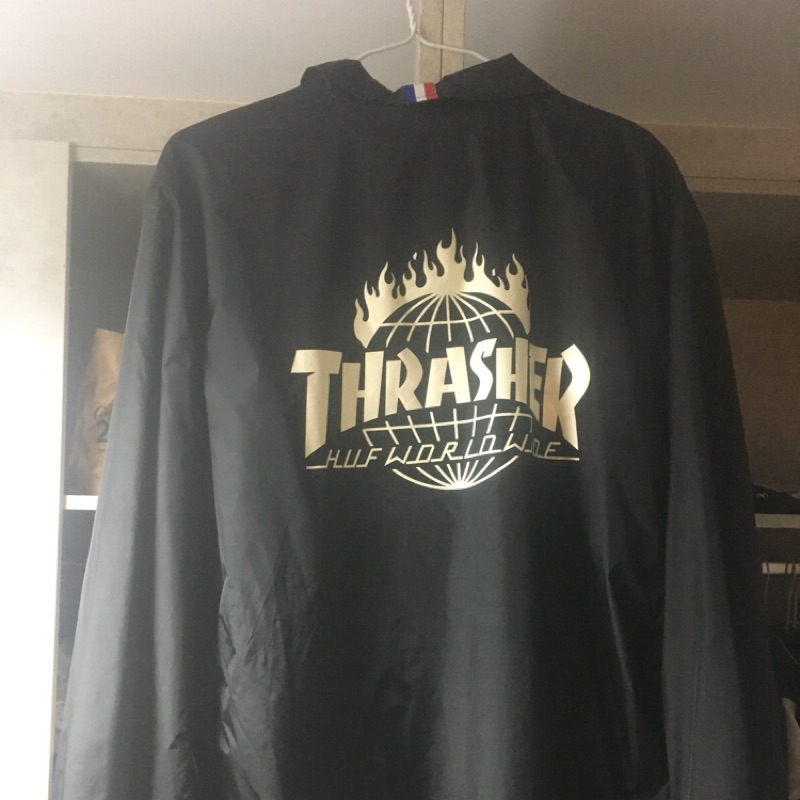 Thrasher X huf聯名教練外套