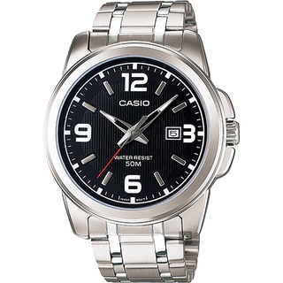CASIO 卡西歐紳士指針手錶-黑x銀 MTP-1314D-1AVDF