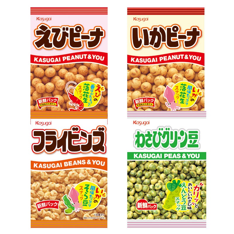 Yuyu Shop 現貨不用等日本kasugai 春日井花生豆芥末豆豌豆花枝豆蝦豆豆菓子 蝦皮購物