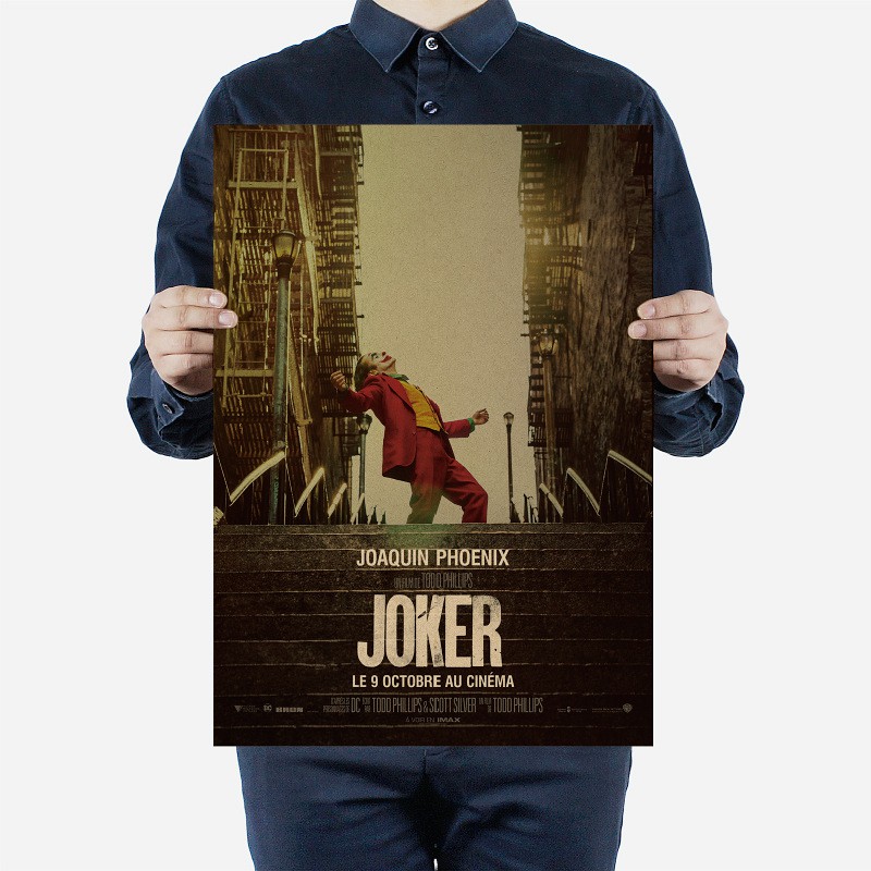 *達芬奇海報館* 【H1614】小丑(The Joker)DC漫威電影復古牛皮紙海報裝飾畫51x36