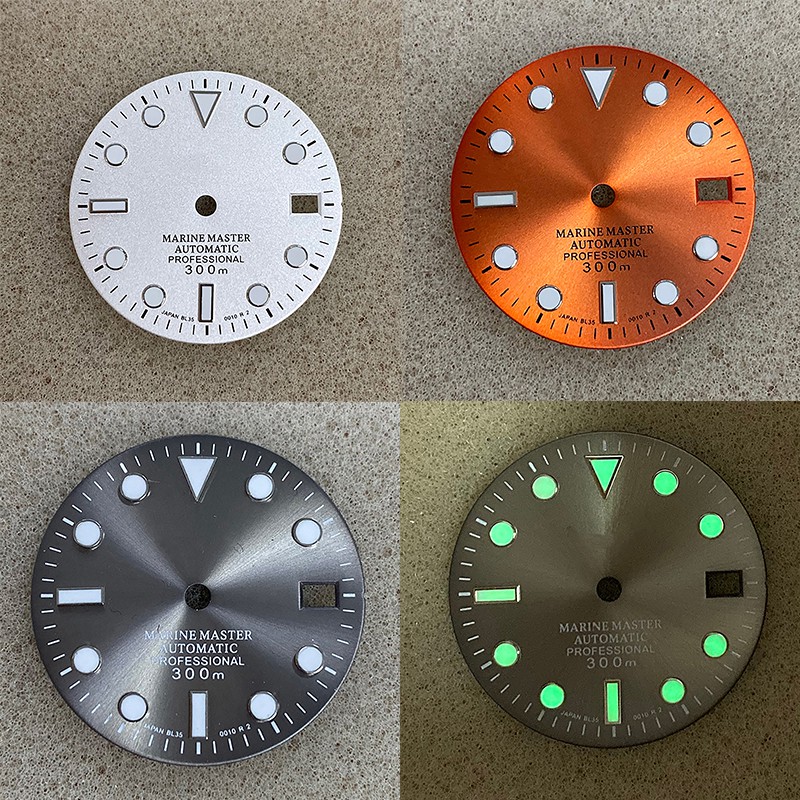 錶盤綠色夜光錶盤 29MM 更換 SKX007 NH35 手錶機芯