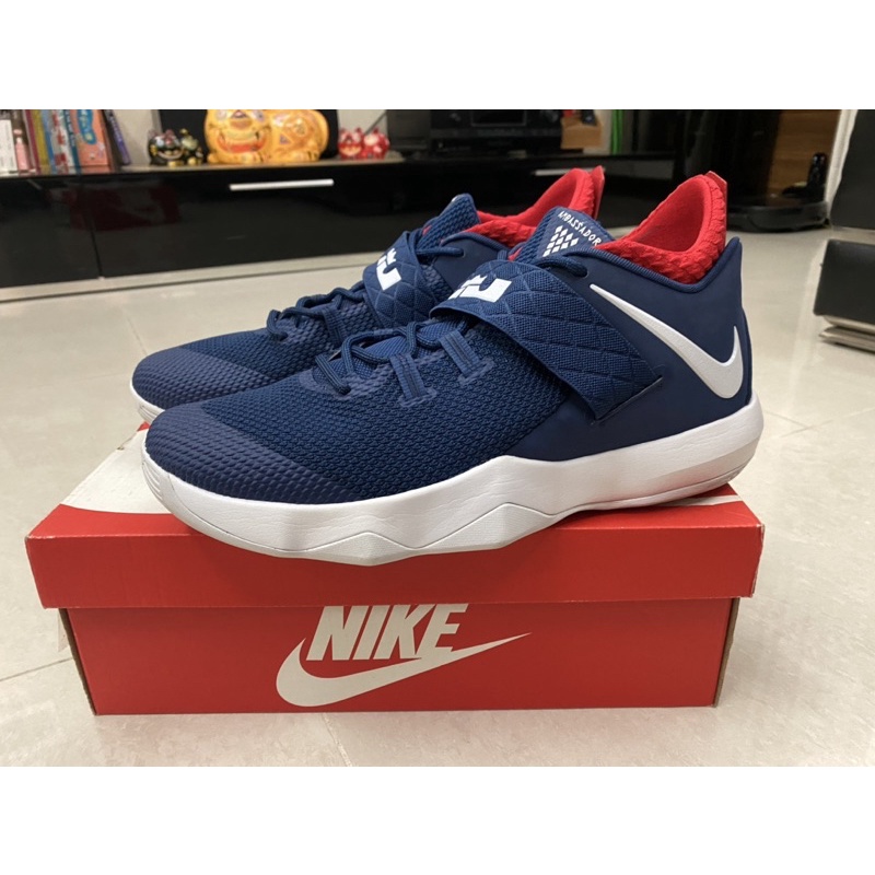 正品NIKE AMBASSADOR X zoom鬥牛實戰籃球鞋 XDR耐磨鞋底 大使10代 白藍紅美國隊USA配色