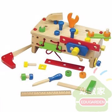 GOGO TOYS 小工程師工作台 木製教具玩具 兒童工具台 訓練手眼協調 GogoToys #20436