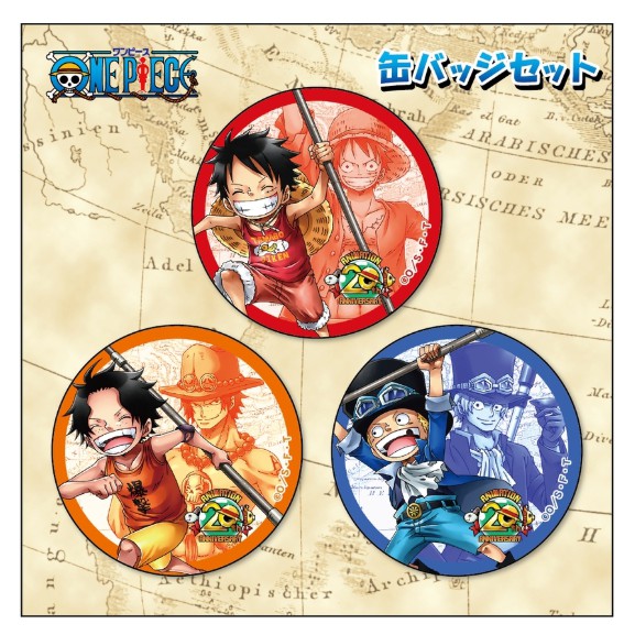 台灣現貨 日版航海王one Piece 限定徽章3款套組付裝飾台紙海賊王魯夫 艾斯 薩波三兄弟日本限定 蝦皮購物