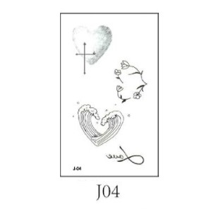 11 J 愛心 十字架 心形 紋身貼紙 化裝舞會 表演造型紋身 防水 刺青貼 轉印貼紙 能貼在 口罩皮膚陶器金屬玻璃