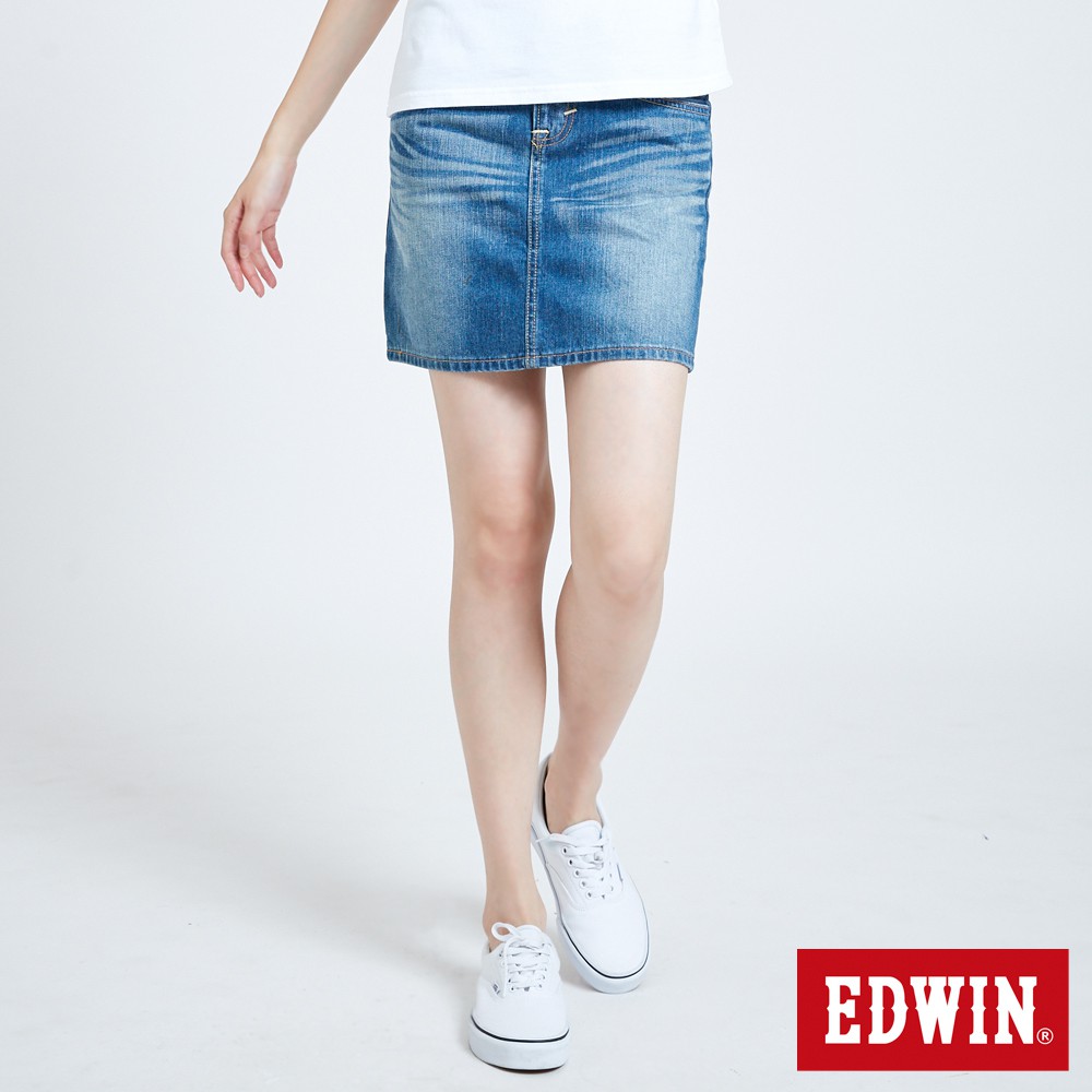 EDWIN MISS 503基本牛仔裙(中古藍)-女款
