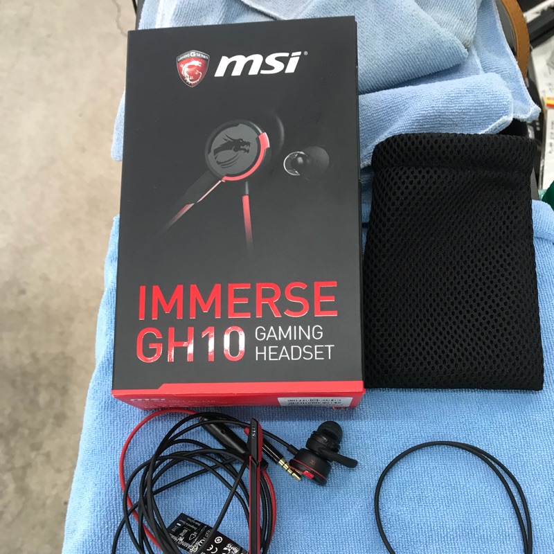 MSI GAMING 微星 GH10 耳道式耳機麥克風 (近全新、僅使用2次）