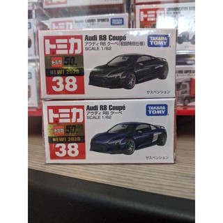 現貨 Tomica 新車貼 38 #38 Audi R8 Coupe 初回黑色+一般藍色 兩台一組合售