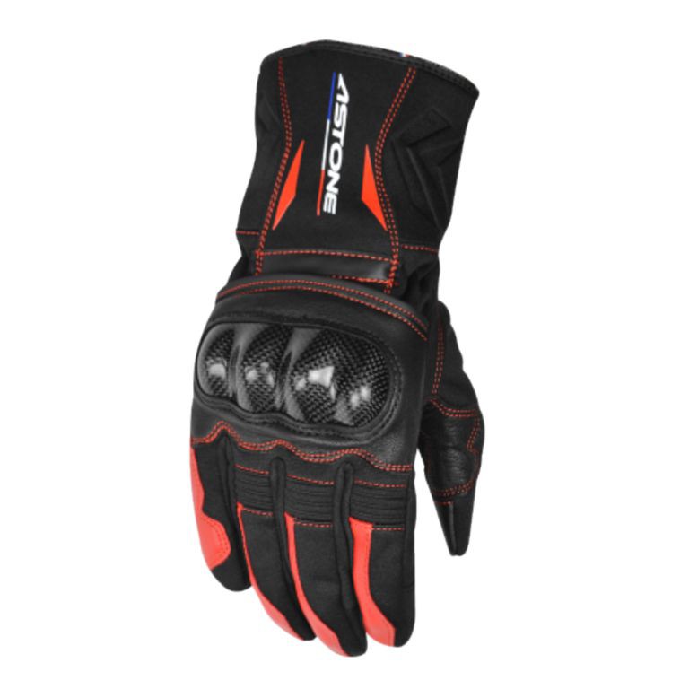 Astone GC01 黑紅 頂級碳纖護具 小羊皮革 超高機能性防摔 防水透氣 防寒 防風 防UV 觸控 手套《比帽王》