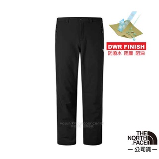 【美國 The North Face】男款 機能防潑水保暖透氣長褲.彈性舒適健行褲 刷毛裏襯休閒褲 CNK4 黑