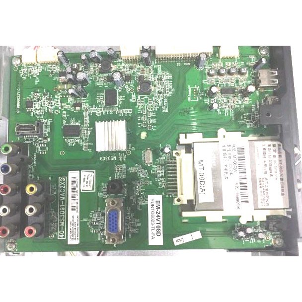 維修 Sampo Em 24vt08d Tcl L24d3270f 24吋led液晶電視亮紅燈 不開機主機板維修 蝦皮購物