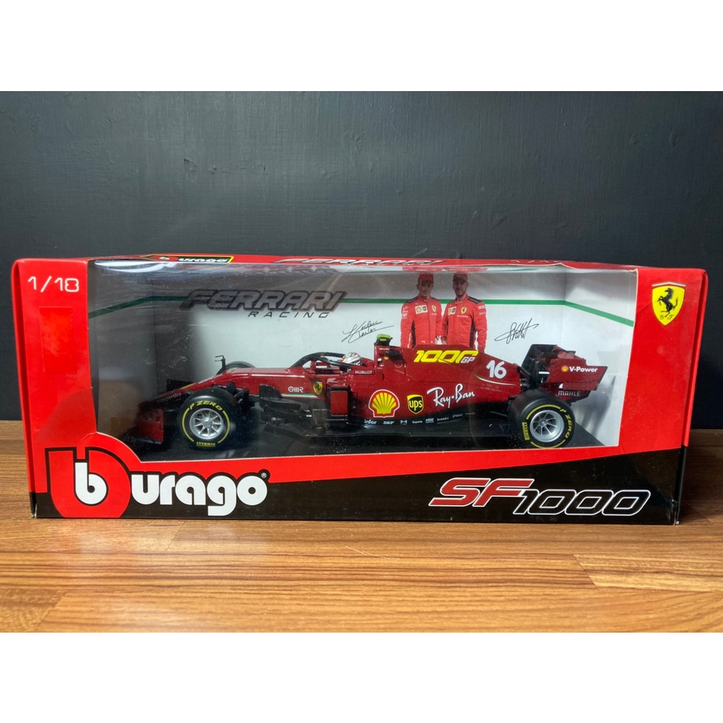 【收藏模人】Burago Ferrari SF1000 F1 模型車 1:18 1/18