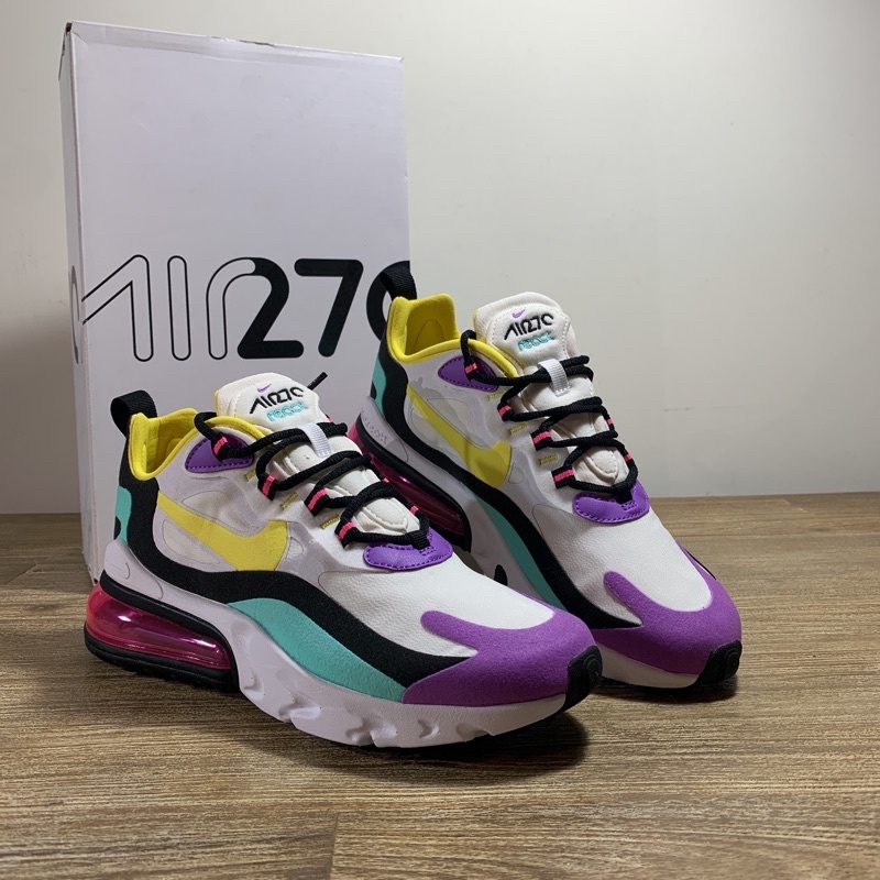 [全新]Nike Air Max 270 React Bright Violet 白紫 US6.5/23cm (可面交)