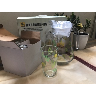 鍋寶花漾玻璃冷水壺組-1300ml