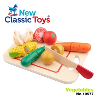 荷蘭New Classic Toys 蔬食切切樂8件組 10577 /切切樂 /家家酒 /木製玩具