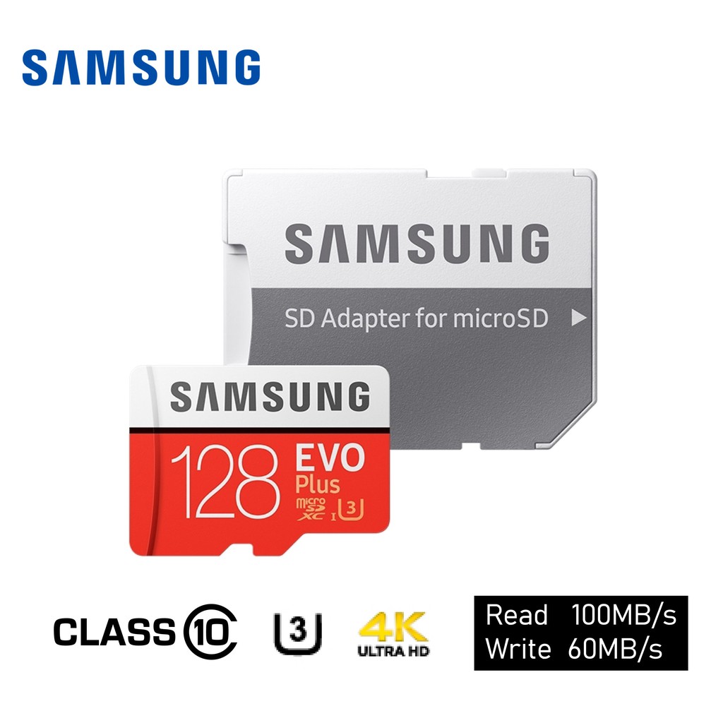 【原廠正貨】三星Samsung 128GB EVO Plus MicroSDXC 高速手機記憶卡(C10/U3) 附轉卡