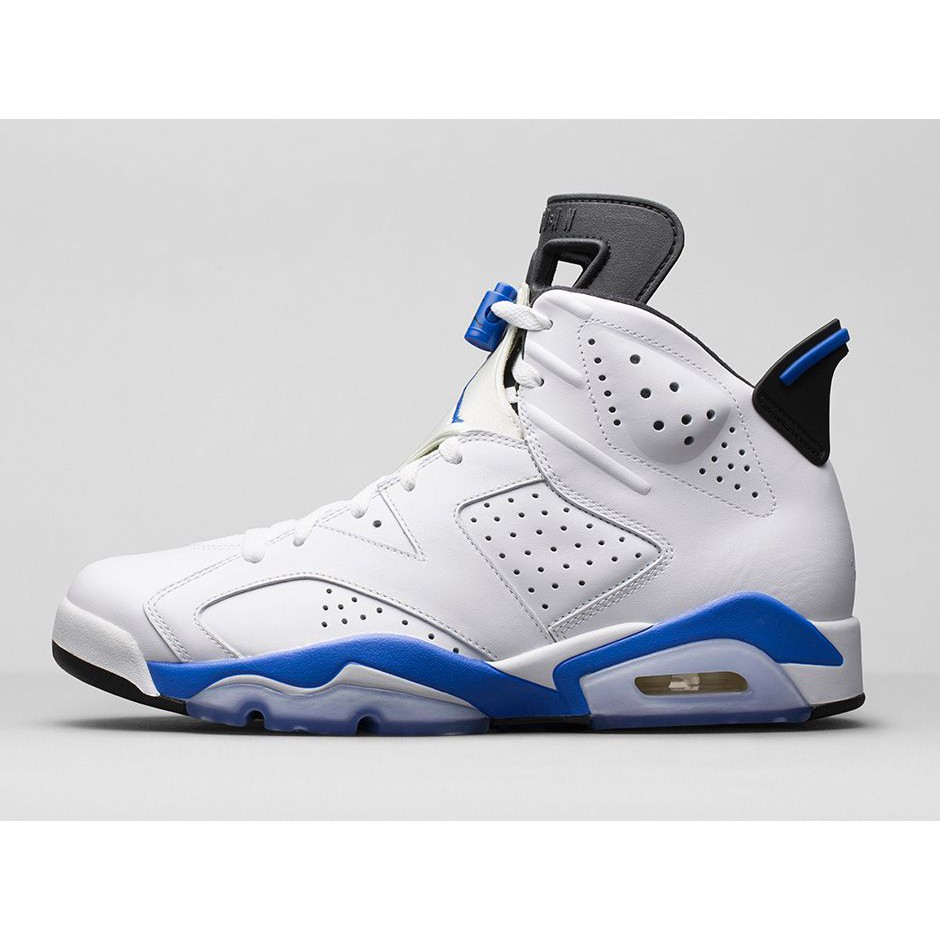 jordan retro 6 blue and white