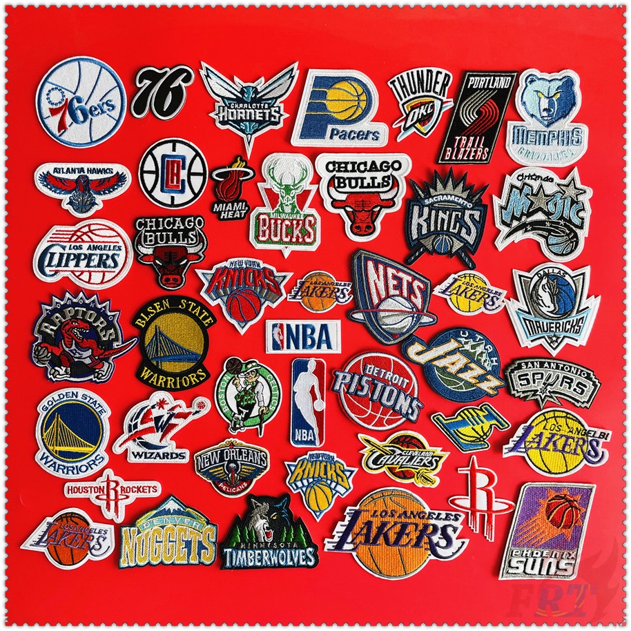 ✿ 美職籃 NBA：東部聯盟 / 西部聯盟 可熨燙刺繡布貼 ✿ 1個裝 DIY手作刺繡貼 背膠貼 電繡貼 補丁貼 徽章