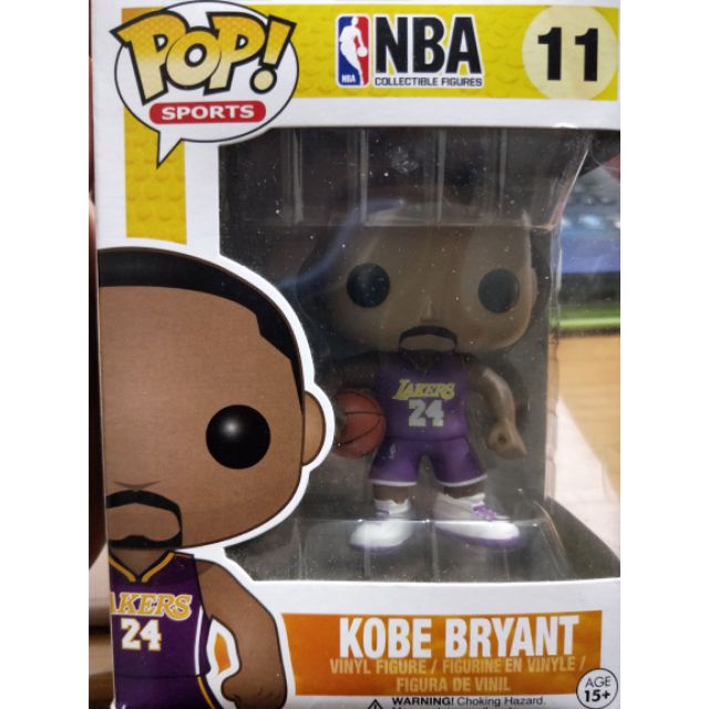 NBA Funko Pop 湖人隊當家球星 Kobe Bryant 紫金配色球衣公仔 有瑕疵