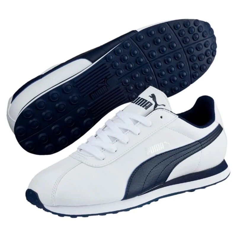 [全新正品］Puma Turin 復古慢跑鞋/休閒鞋/小白鞋 白/深藍36011602/ US11