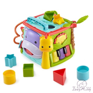 美國Fisher Price費雪-可愛動物積木盒 嬰兒玩具 幼兒玩具 安撫玩具【台灣現貨】