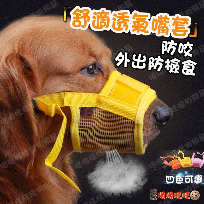 喵喵旺旺b047台灣現貨 狗狗嘴套狗嘴套 透氣嘴罩 防咬 防叫 防誤食 可調節口罩 寵物口罩 寵物嘴套 嘴套 狗口罩
