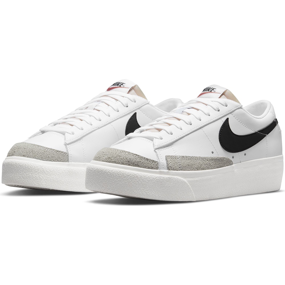 NIKE 耐吉2108女鞋休閒鞋 厚底 麂皮 W BLAZER LOW PLATFORM 奶油白 DJ0292101