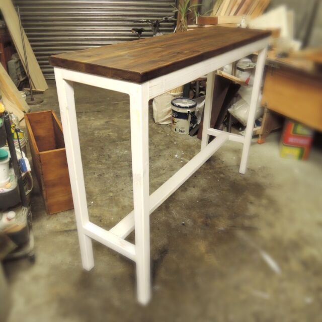 工廠直營 原木桌腳 雙配色原木吧台桌 工業風 鄉村風 Loft Style Ikea 可參考 蝦皮購物