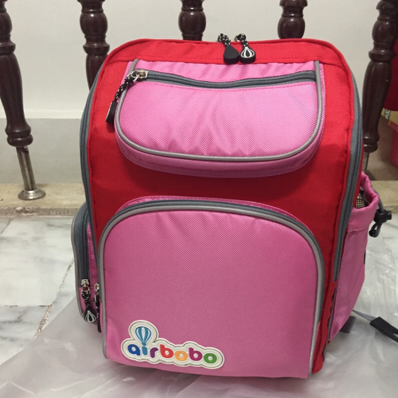 全新airbobo 玫瑰色氣墊減壓護脊書包..也歡迎換色