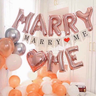❃甜心派對❃ 🔥24小時出貨🔥【MARRY ME求婚氣球】玫瑰金氣球 戒指氣球 花瓣 心形燈 求婚驚喜 珠光氣球