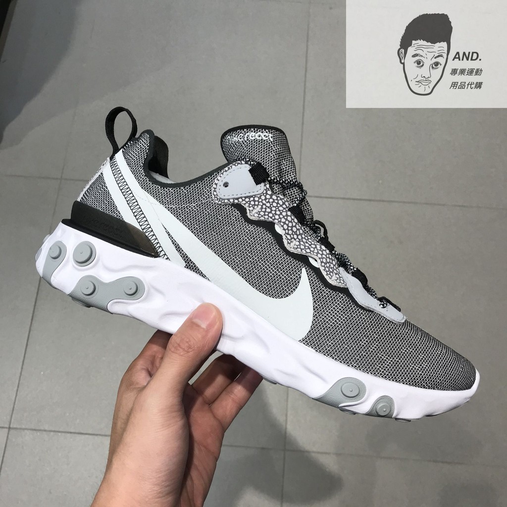 【AND.】NIKE REACT ELEMENT 55 SE 黑灰 輕量 訓練 慢跑 穿搭 男款 CD2153-100