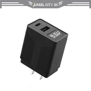 AC【現貨】HANG C13 QC+PD 充電頭 快充頭 充電器 TYPE C 雙孔 豆腐頭 USB-C頭