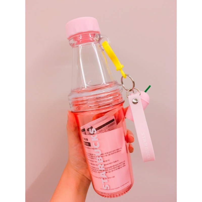 (特價）韓國2017星巴克粉色星冰樂提袋冷水壺（現貨最後1隻