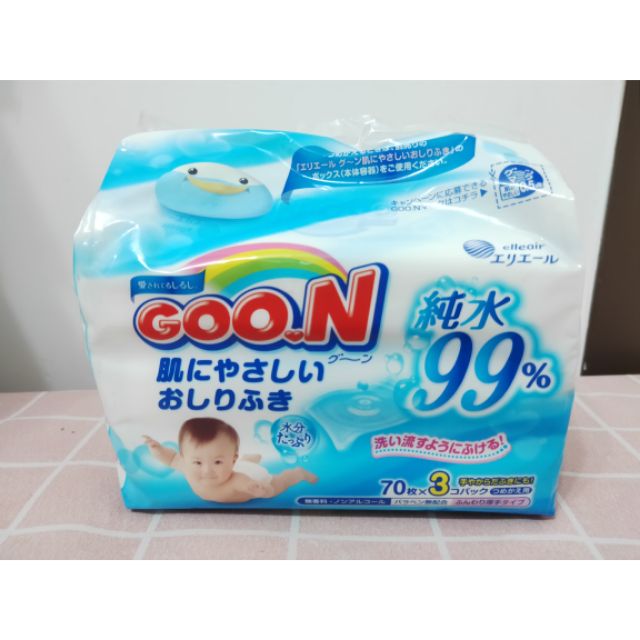 (全新）日本大王 GOO.N大王純水濕紙巾/串/3包