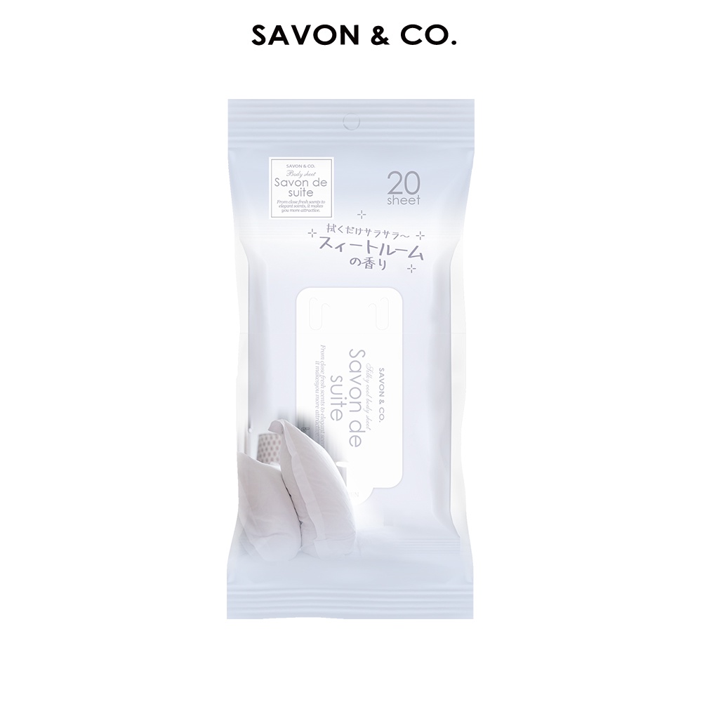 SAVON & CO. 紫色花梨 沁涼超爽膚濕巾(20入)
