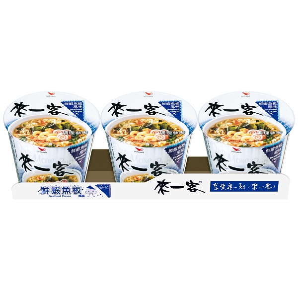 【美亞百貨】統一 來一客 杯麵 鮮蝦魚板風味 63gx3入 24H內出貨