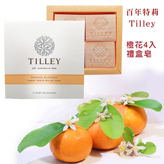 Tilley百年特莉橙花香氛蔬果皂4入禮盒(50gx4入)