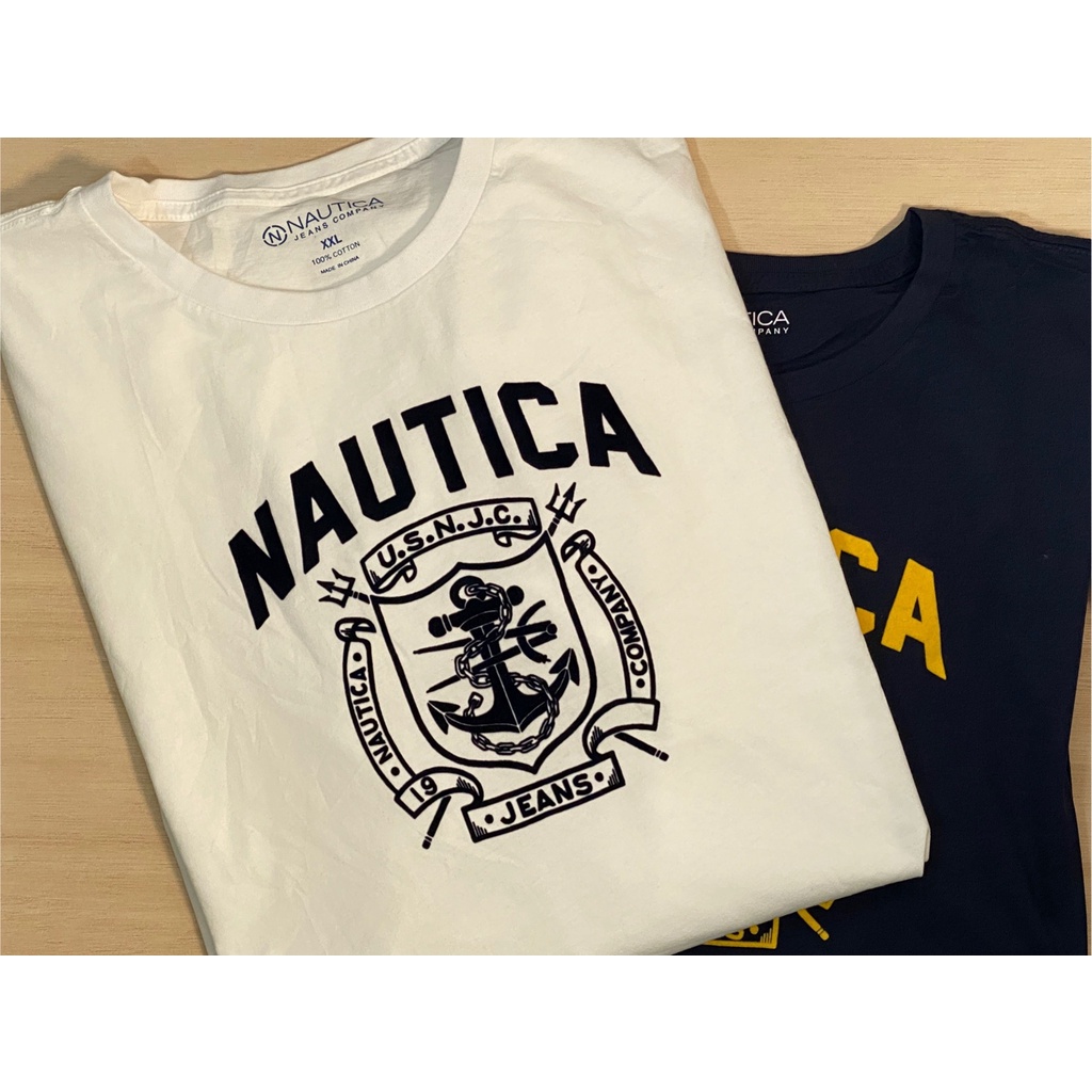 Nautica 美國帆船 男 短袖T恤 圓領短T JEANS 系列 白 XXL大尺碼