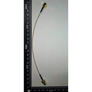 WIFI無線路由器3G網絡卡SMA內螺內孔 轉 外螺內針 延長天線轉接線RG178鍍銀線 長約20公分