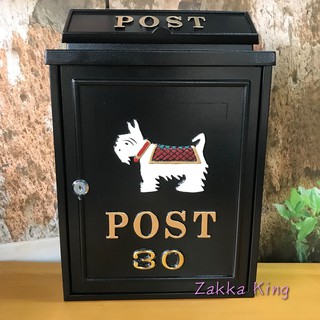 [HOME] 小狗信箱 附門牌號碼 超取蝦皮限1件 POST 歐式鑄鋁信箱 郵箱 大容量 加強塗裝版 耐候性好