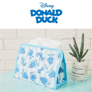 Disney 迪士尼 唐老鴨系列 布藝鈕扣面紙套 衛生紙套 線條藍
