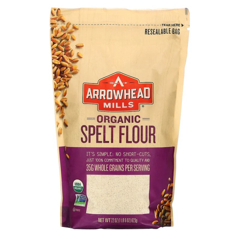現貨/當日出貨【低醣/無醣/生酮】Arrowhead Mills有機斯佩爾特小麥粉Spelt flour(623g)