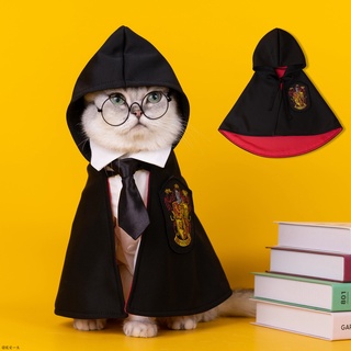 【現貨】哈利波特寵物魔法袍斗篷 寵物衣服 萬聖節寵物變身裝 貓咪狗狗披風 魔法學院cos寵物衣服 格蘭芬多狗狗斗篷 狗狗
