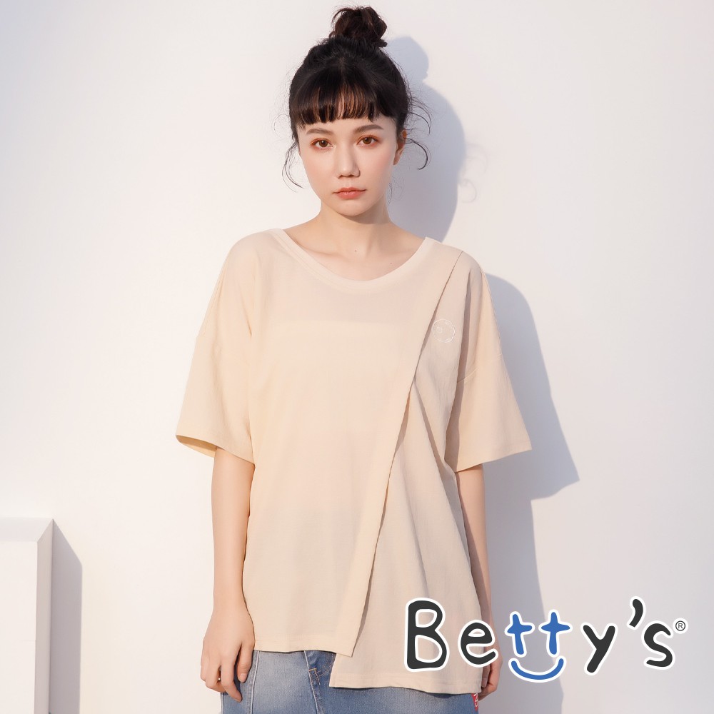 betty’s貝蒂思(01)造型款小露背T-shirt (卡其)