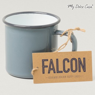 Falcon 獵鷹琺瑯 馬克杯 茶杯 水杯 琺瑯杯 350ml 灰藍[MDW45]