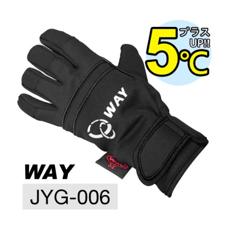 WAY JYG-006 潛水布 透氣 保暖 防風 防滑 防水 手套 黑、黑/紅