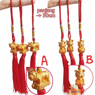 GANTUNGAN 金虎衣架金屬絲禮品包裹裝飾禮籃中國新年樹 Sincia 新年