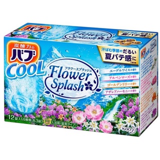 【JPGO】日本製 Kao 花王 COOL涼感碳酸入浴劑 泡澡泡湯 12錠~Flower Splash