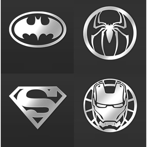 🐼現貨🐼 復仇者聯盟 鋼鐵人 美國隊長 蜘蛛人 蝙蝠俠 變形金剛 金屬貼 貼紙